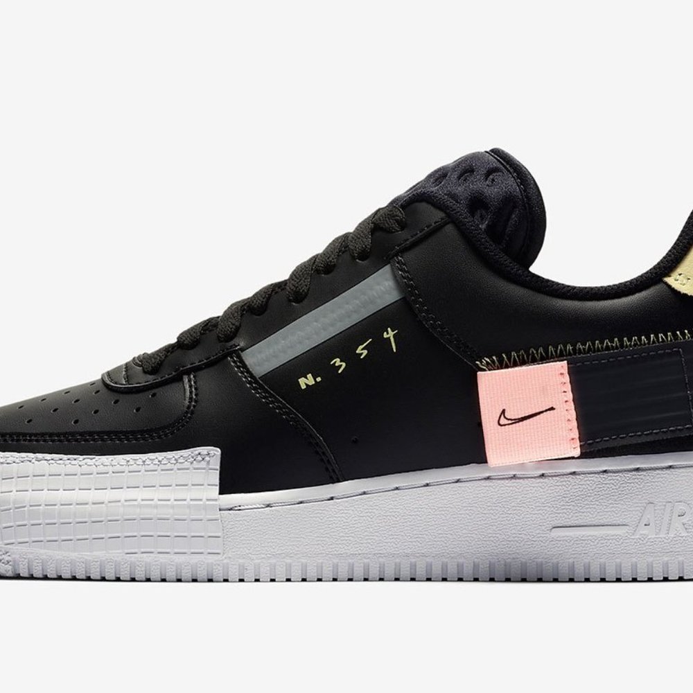 Air Force 1 N354 Type GS "Black Zinnia" SIZE: women 6 US